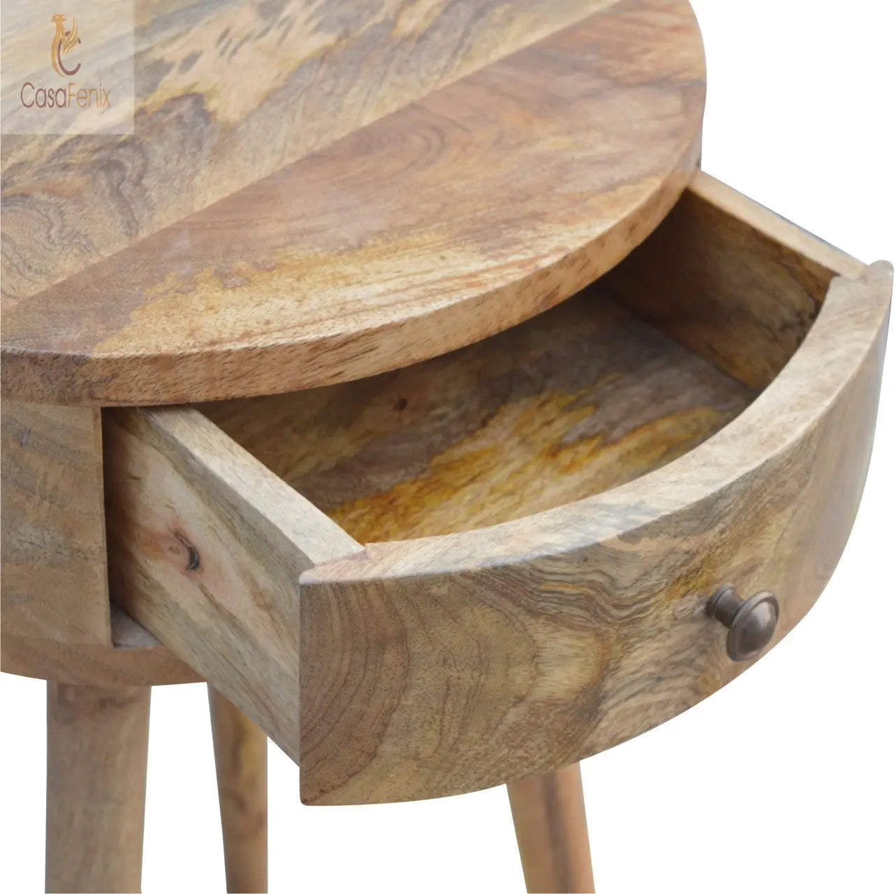 Nordic Circular Shaped Bedside Table - CasaFenix