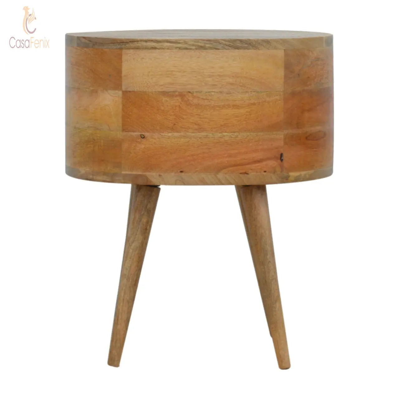 Rounded Bedside Table 2 Drawer Chest Oak-Ish Finish Bedside table / chest CasaFenix