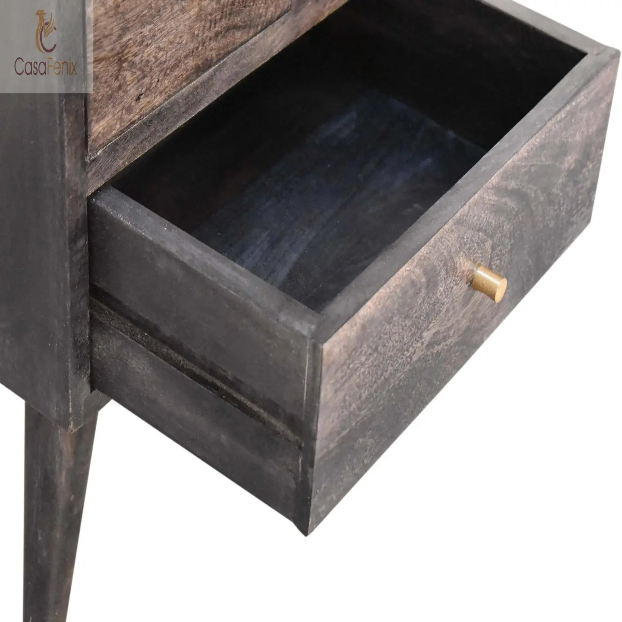 Multi Drawer Ash Black Bedside - CasaFenix