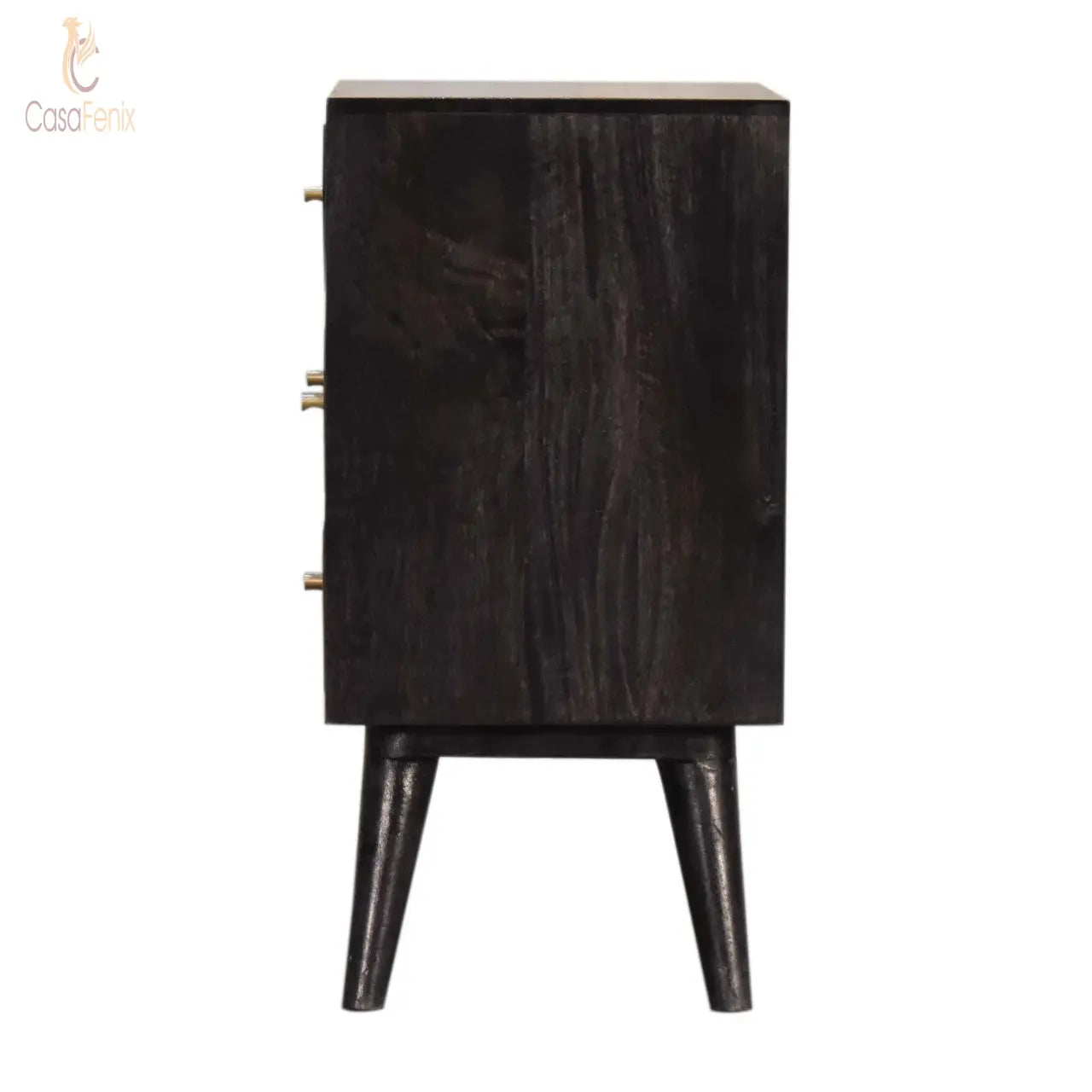 Multi Drawer Ash Black Bedside - CasaFenix