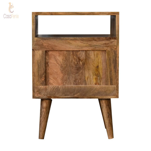 Kita Bedside 2 Drawer Chest Solid Mango Wood - CasaFenix