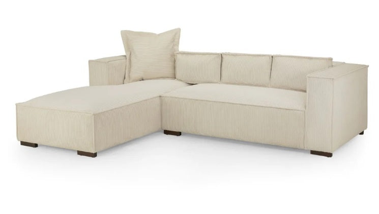 Chloe Fabric Corner Sofa in Beige or Grey 200 x 171cm overall Size (Copy) Sofa CasaFenix