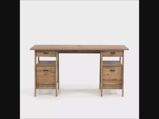 EXECUTIVE TRESTLE DESK VINTAGE OAK