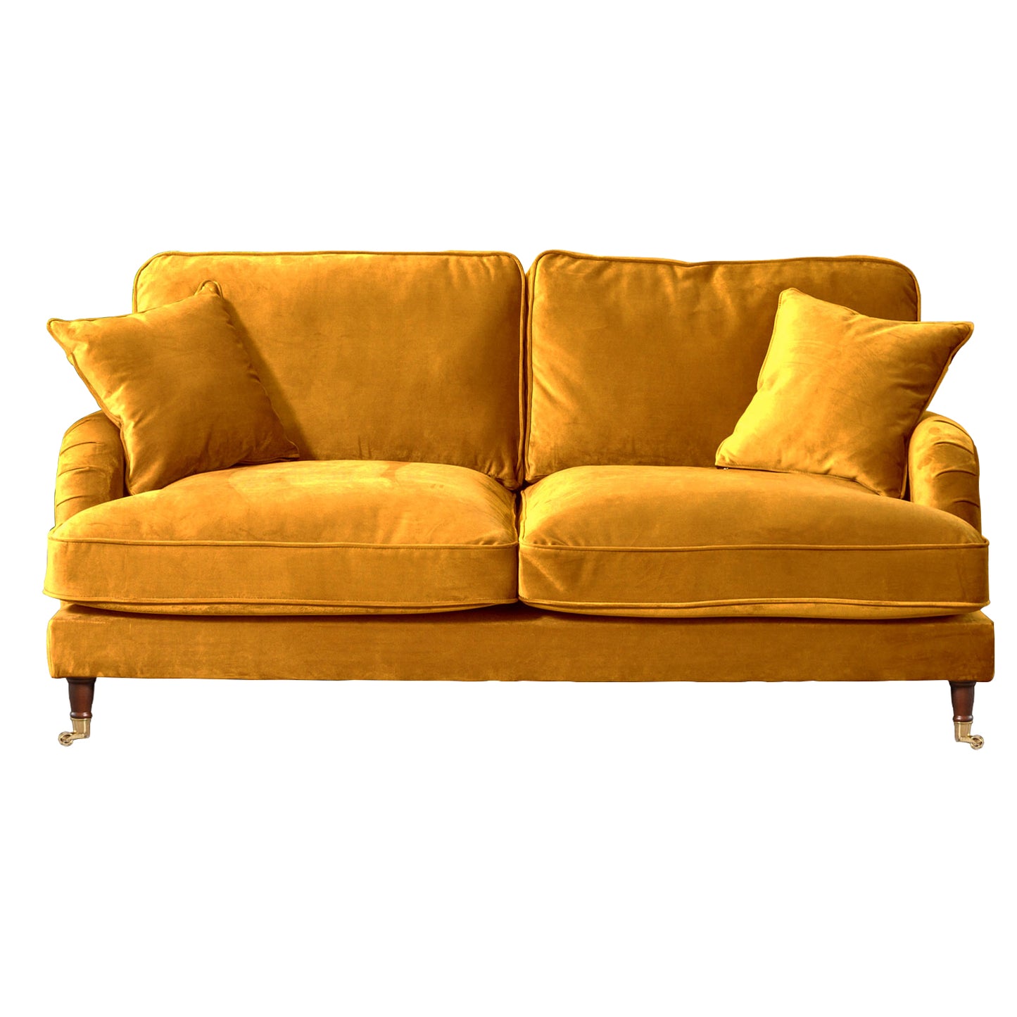Commercial Grade Velvet Suite. 2,3,4 Seat Sofa Available in burnt orange, ebony, grey, marine, mole, mustard, silver. - CasaFenix