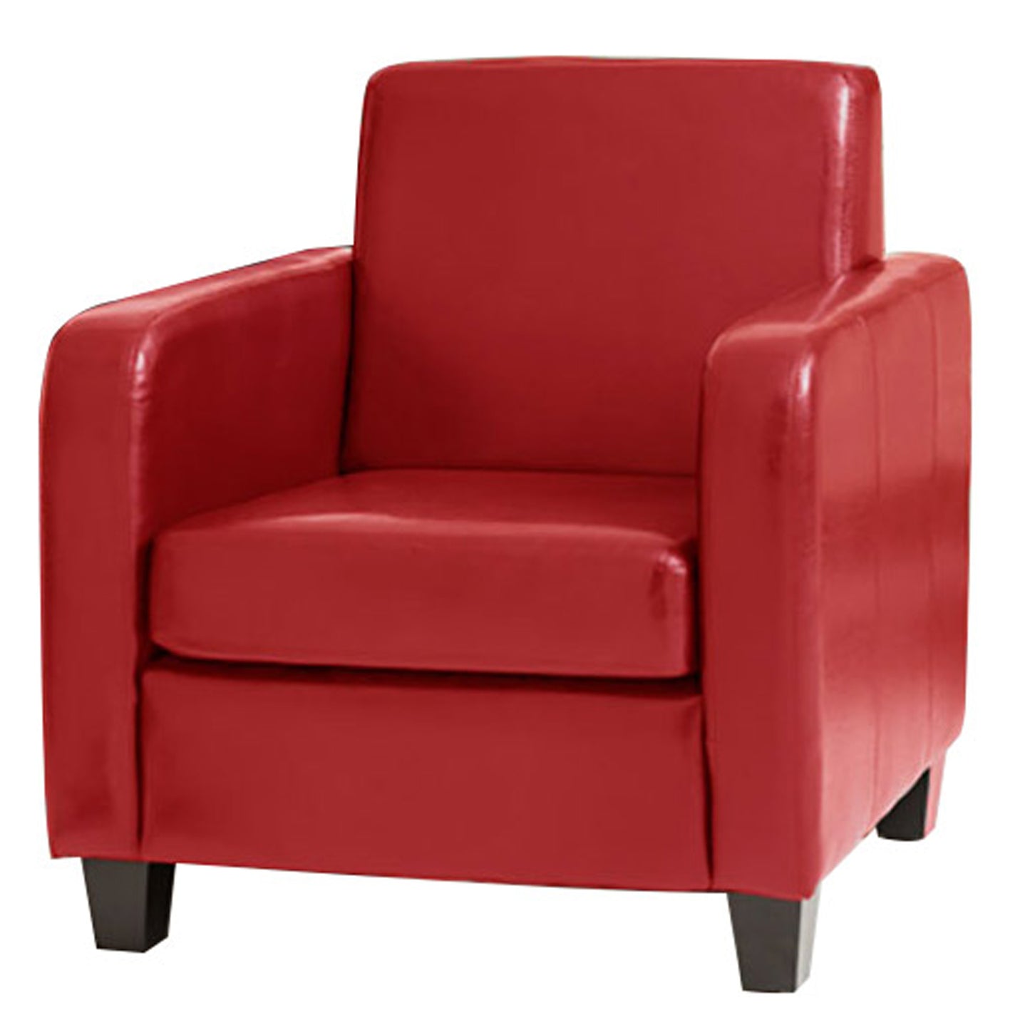 Single Tub Arm Chair Available in black, brown, or red. - CasaFenix