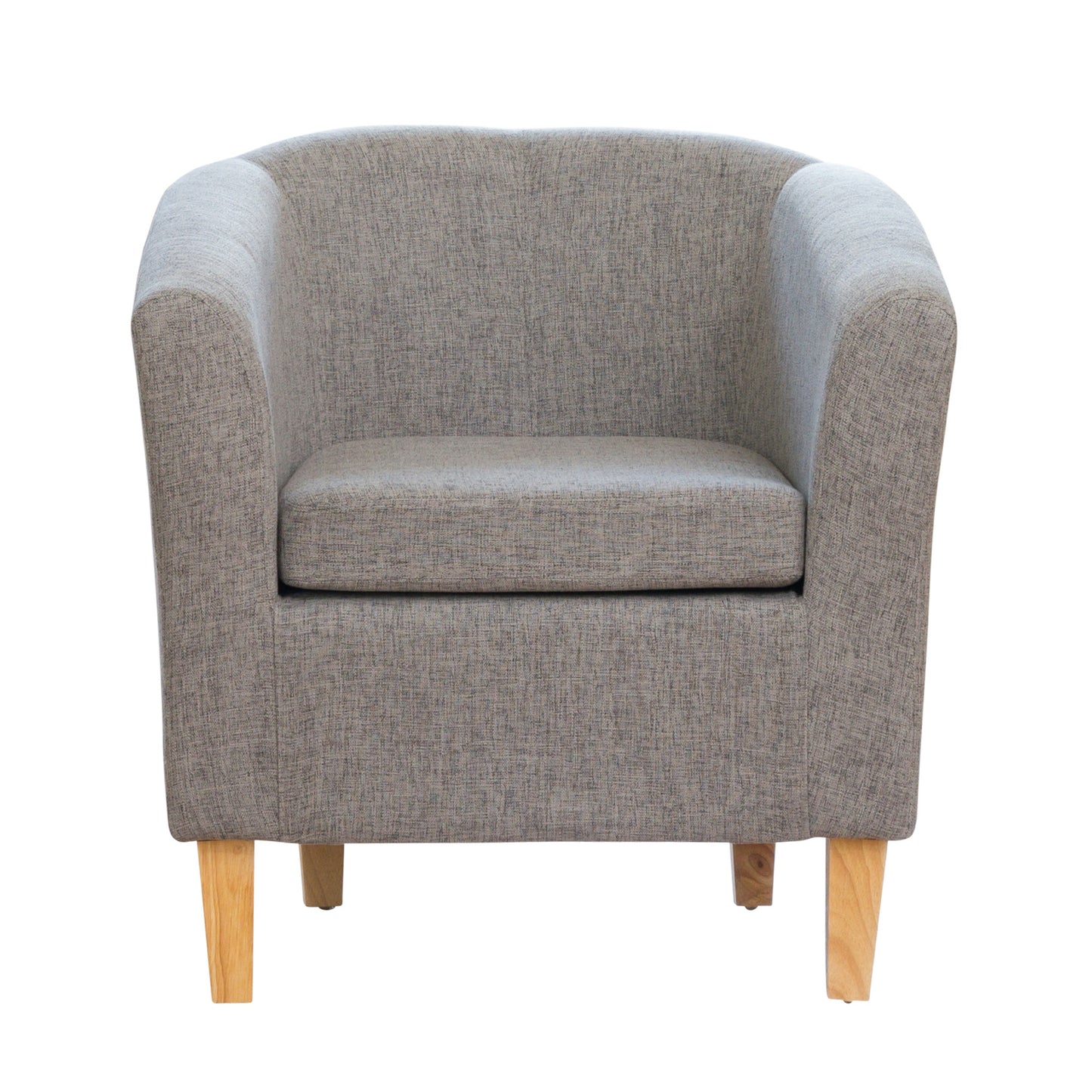 Woven Fabric Single Tub Arm Chair in beige, black, blue, dark grey, green, light brown, light grey, teal - CasaFenix