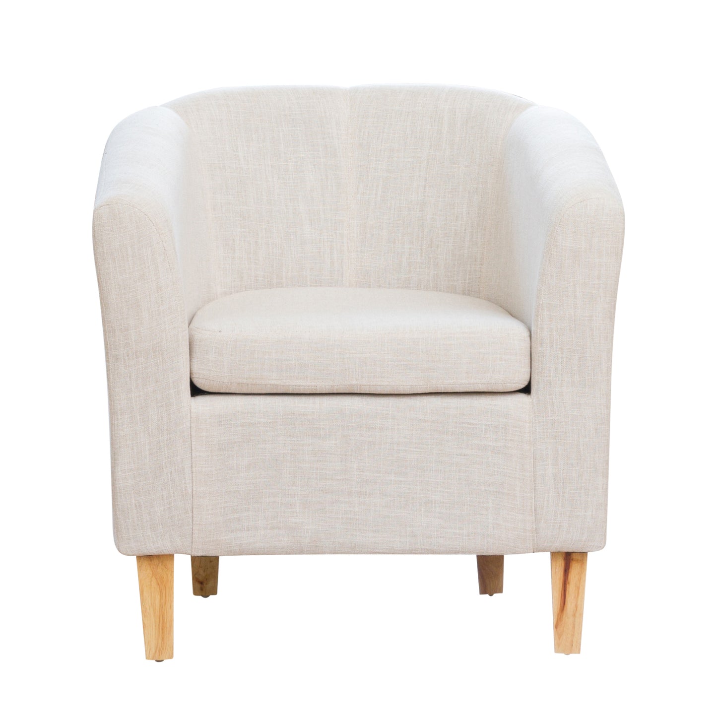 Woven Fabric Single Tub Arm Chair in beige, black, blue, dark grey, green, light brown, light grey, teal - CasaFenix