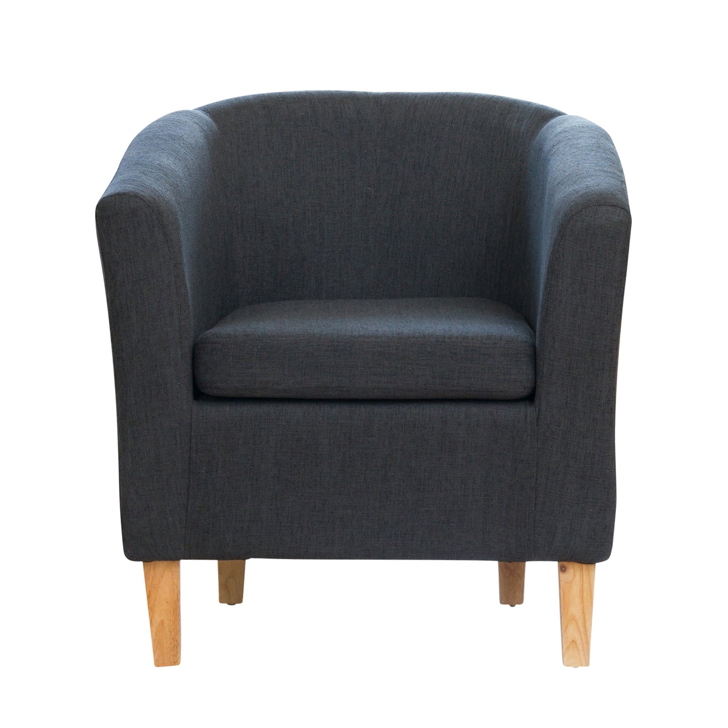 Woven Fabric Single Tub Arm Chair in beige, black, blue, dark grey, green, light brown, light grey, teal - CasaFenix