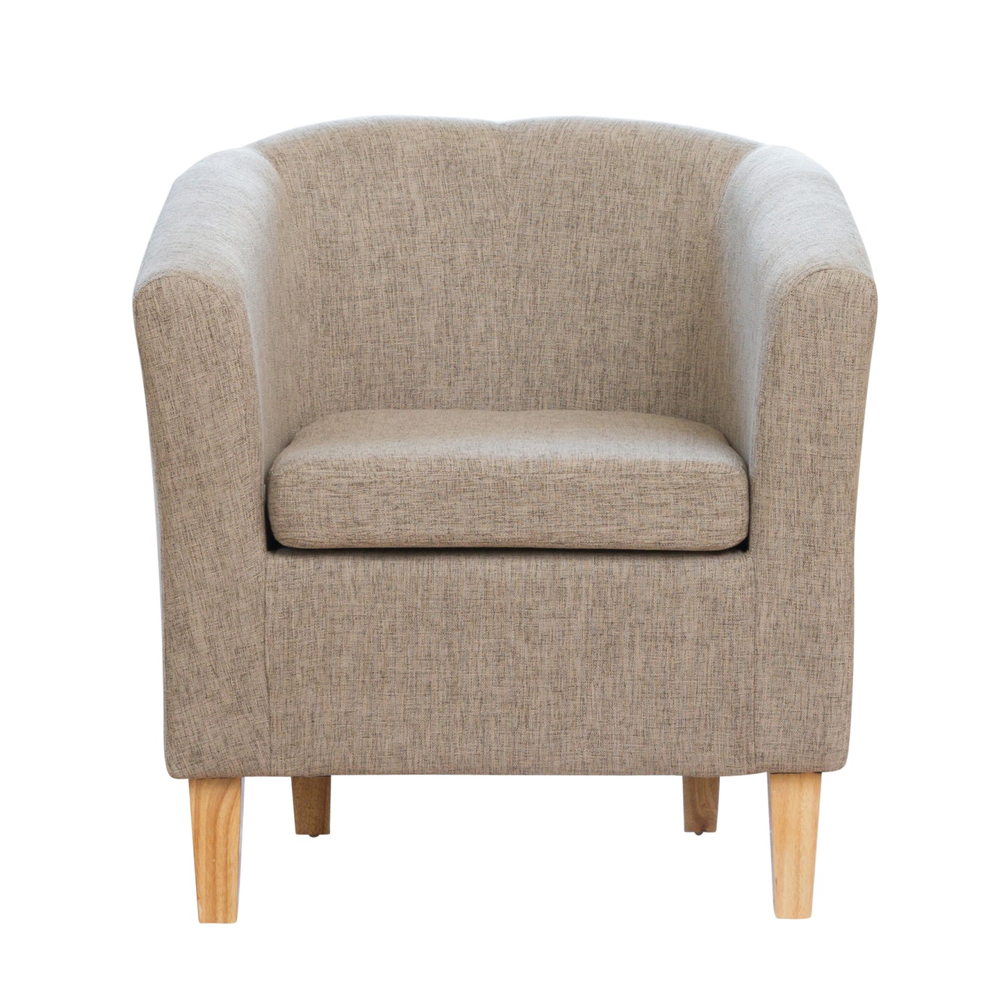 Woven Fabric Single Tub Arm Chair in beige, black, blue, dark grey, green, light brown, light grey, teal - CasaFenix