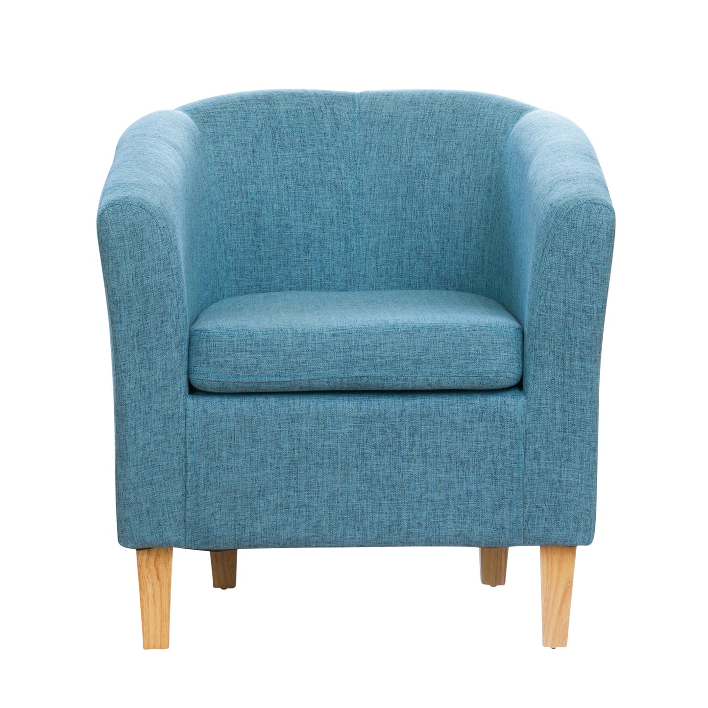 Woven Fabric Single Tub Arm Chair in beige, black, blue, dark grey, green, light brown, light grey, teal - CasaFenix