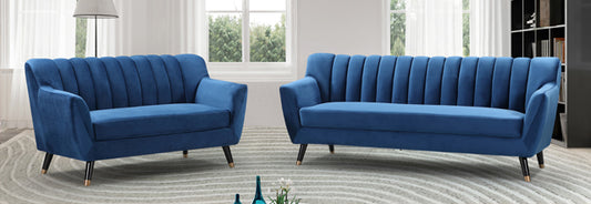 Velvet Fabric Sofa Available in Blue, Green, Grey, Teal, or Orange - CasaFenix