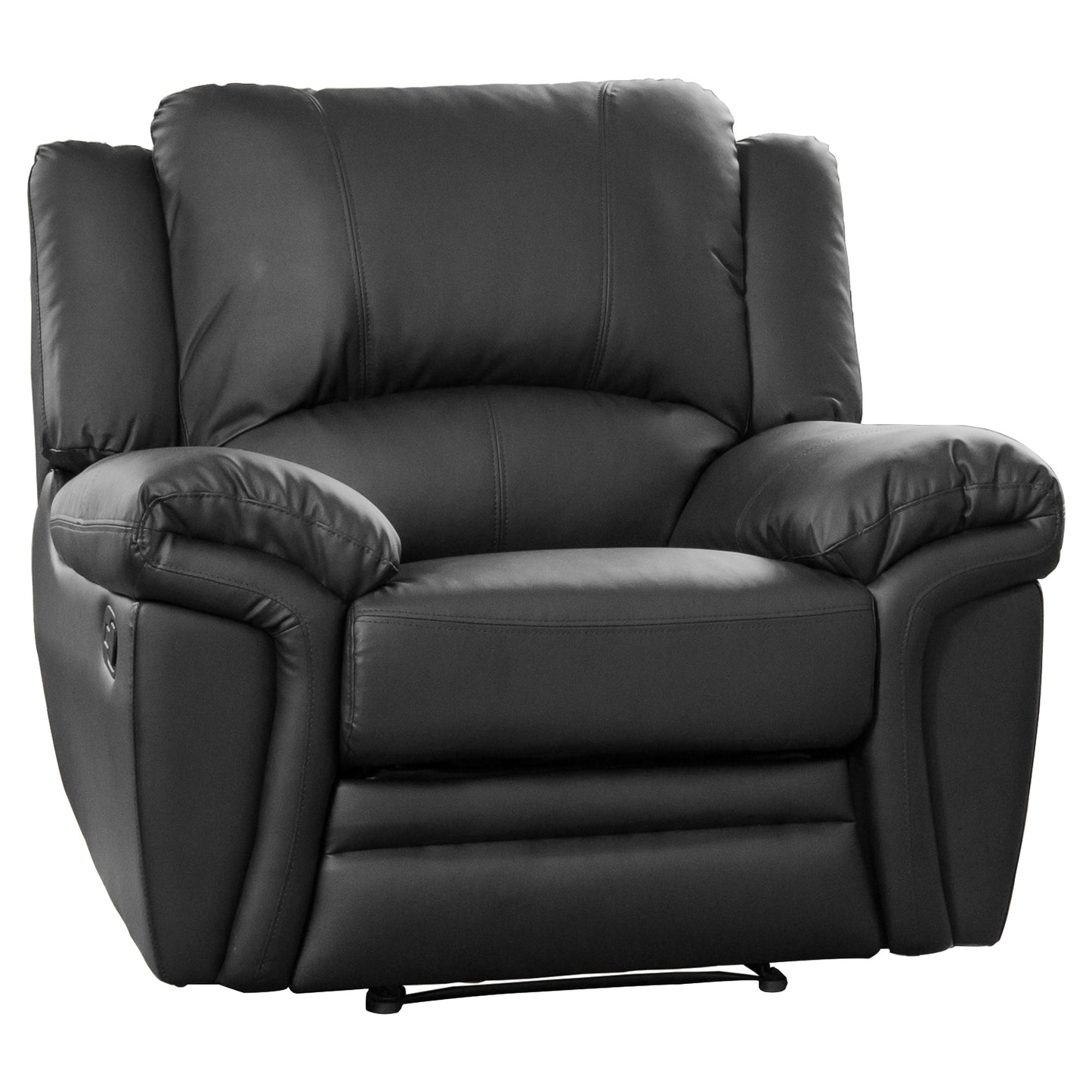 Large Commercial Grade Leather Recliner Sofa Available in black, brown, cream, or grey. - CasaFenix