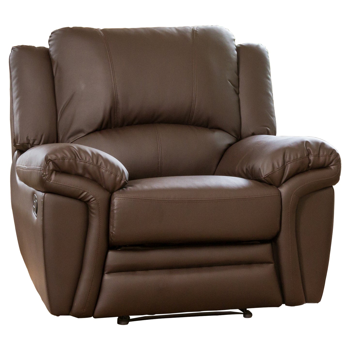 Large Commercial Grade Leather Recliner Sofa Available in black, brown, cream, or grey. - CasaFenix