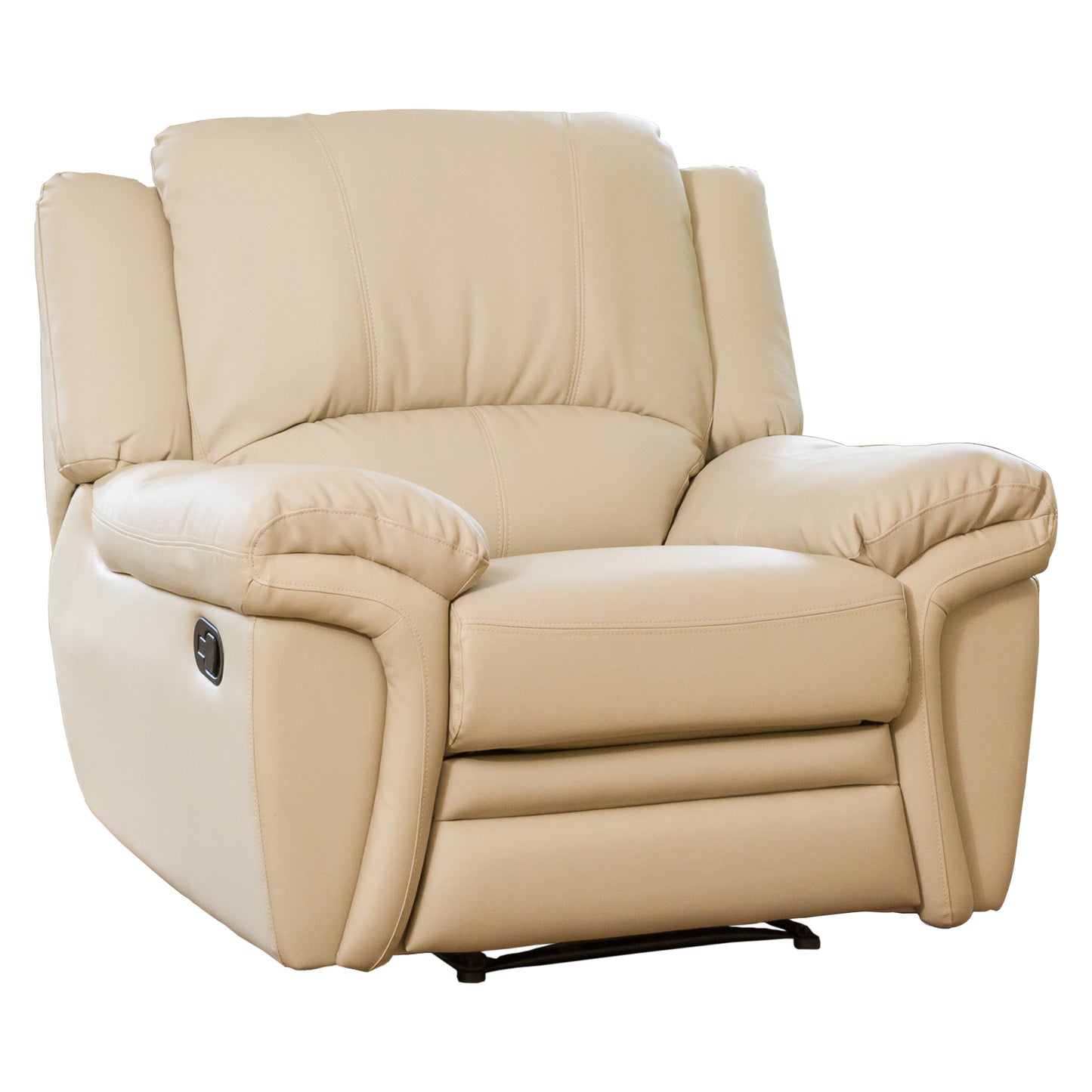 Large Commercial Grade Leather Recliner Sofa Available in black, brown, cream, or grey. - CasaFenix