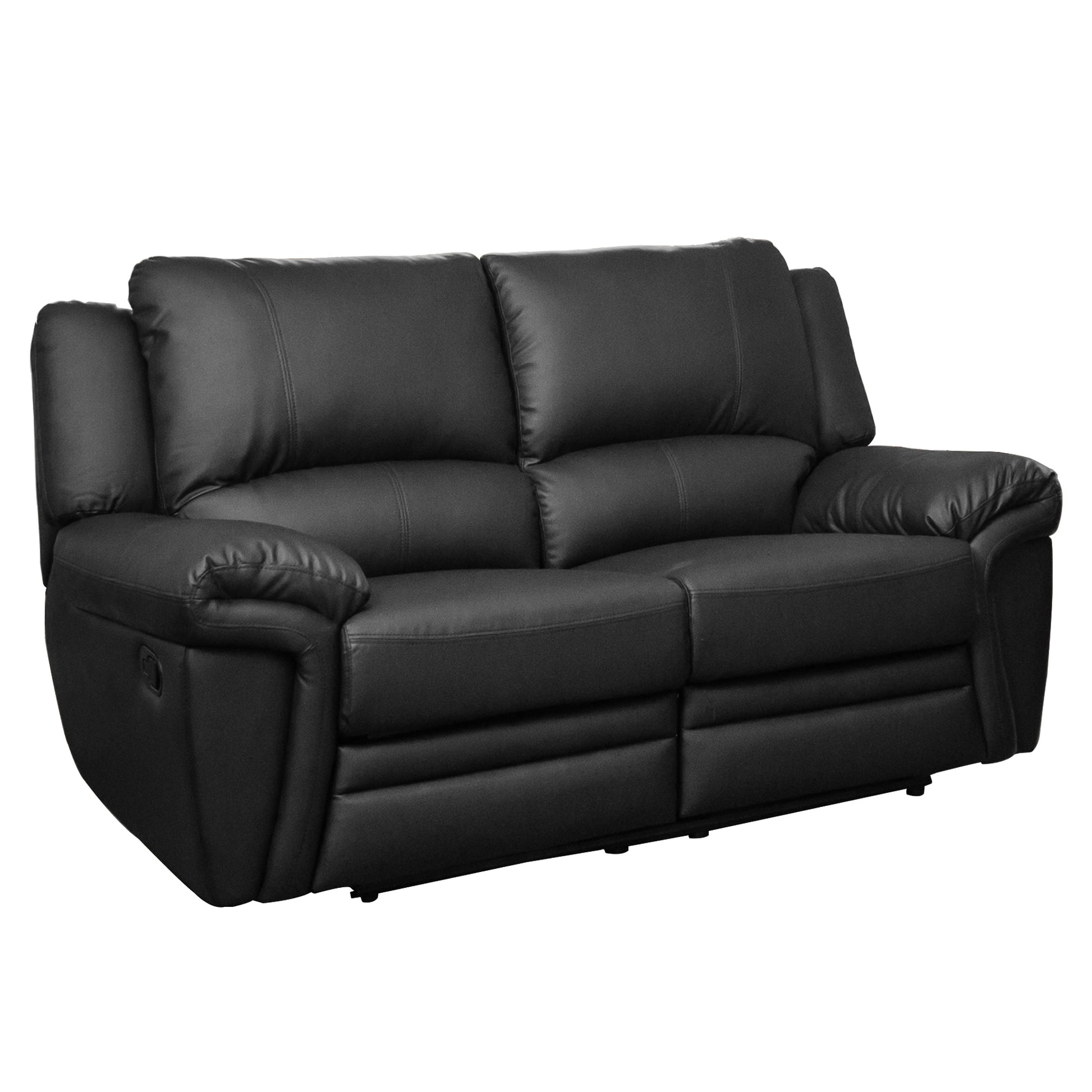 Large Commercial Grade Leather Recliner Sofa Available in black, brown, cream, or grey. - CasaFenix