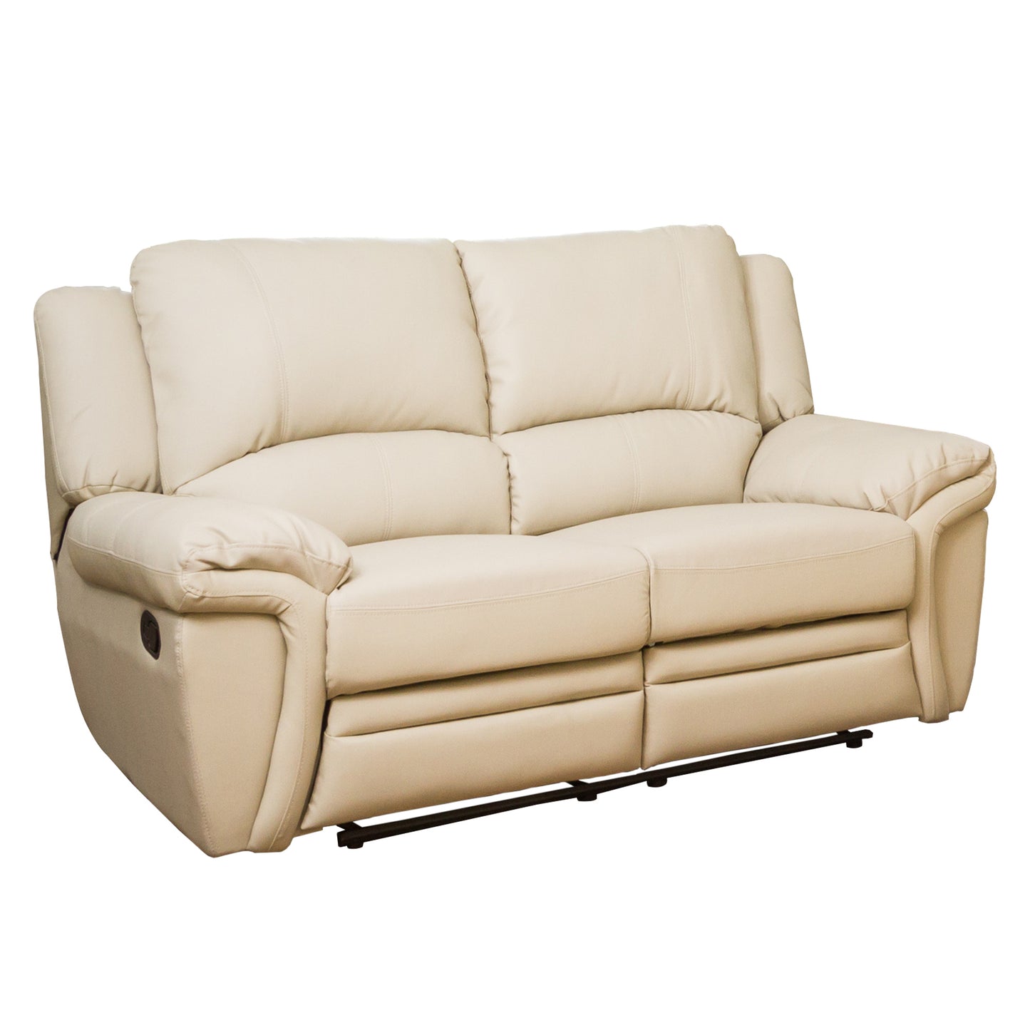 Large Commercial Grade Leather Recliner Sofa Available in black, brown, cream, or grey. - CasaFenix