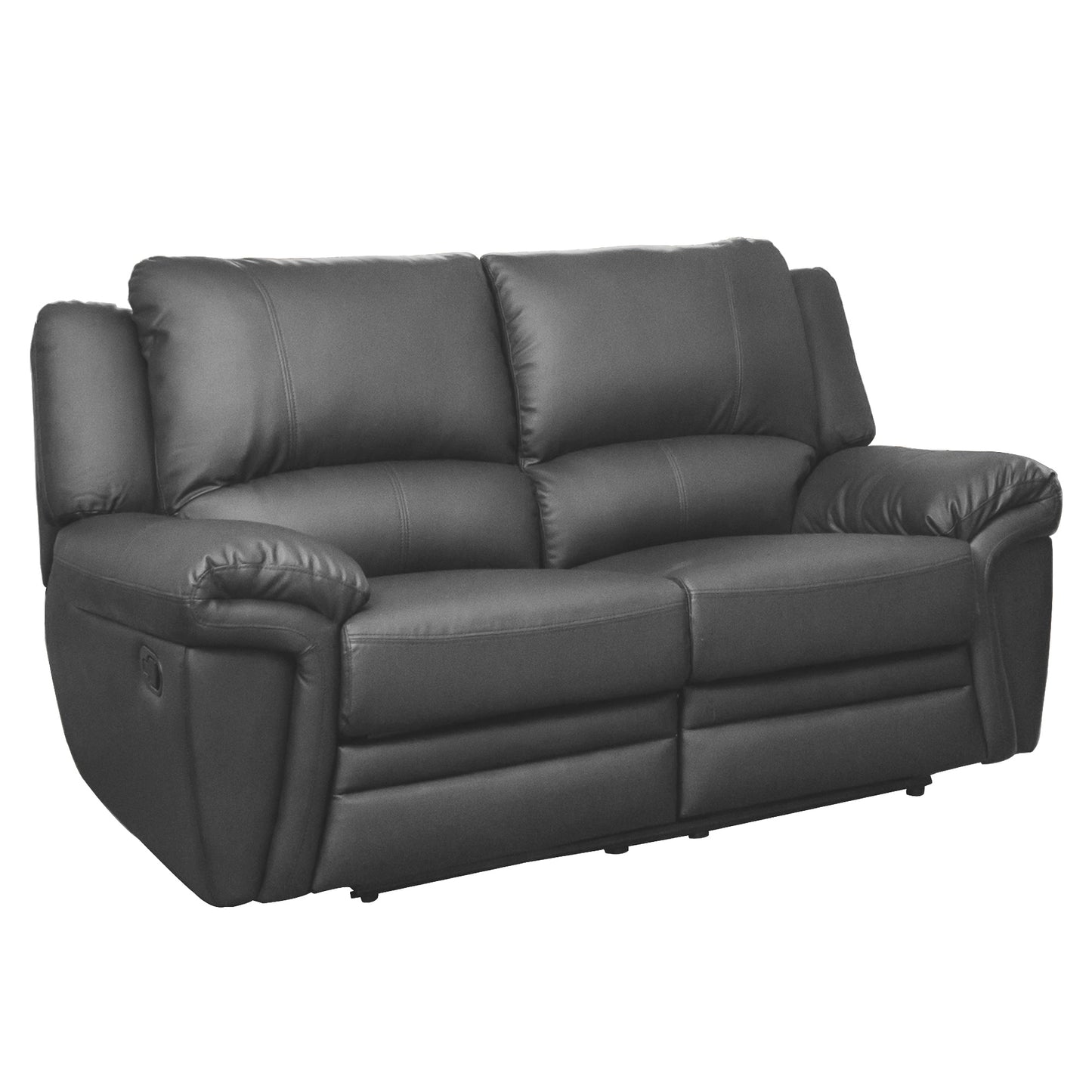 Large Commercial Grade Leather Recliner Sofa Available in black, brown, cream, or grey. - CasaFenix