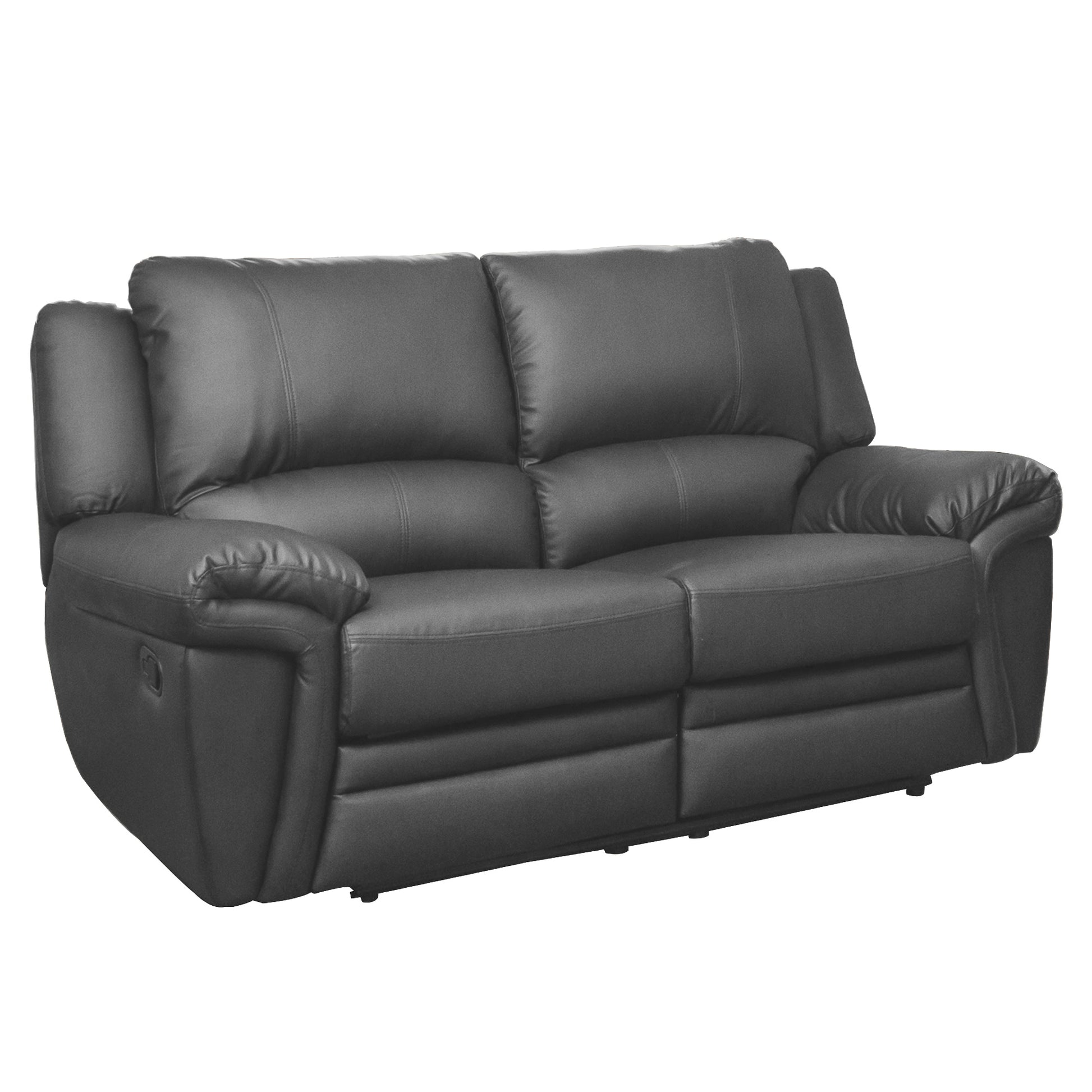 Large Commercial Grade Leather Recliner Sofa Available in black, brown, cream, or grey. - CasaFenix