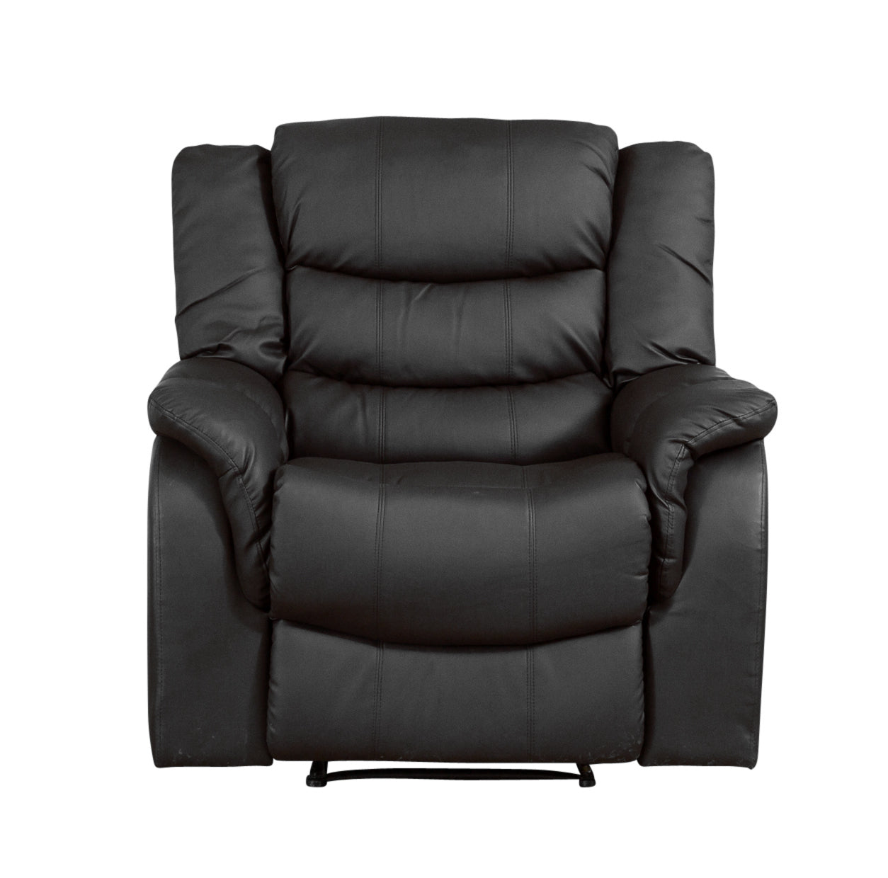 Mid Size Commercial Grade Leather Recliner Sofa Available in Black, Brown, Burgundy, Cream, Grey * - CasaFenix