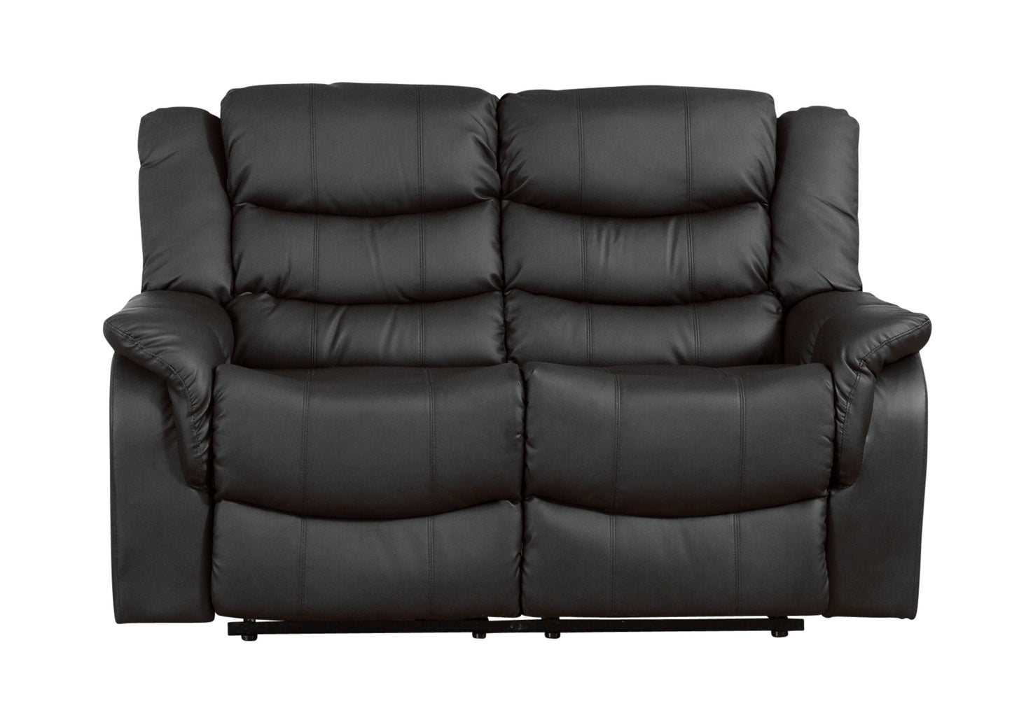 Mid Size Commercial Grade Leather Recliner Sofa Available in Black, Brown, Burgundy, Cream, Grey * - CasaFenix