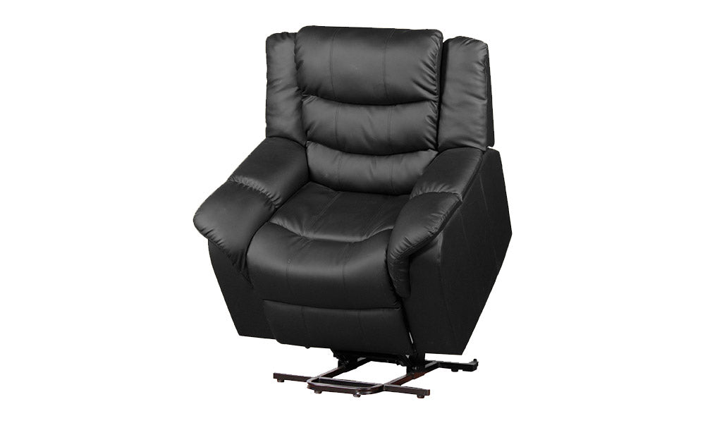 Recliner Leather Armchair Riser Recliner Function to aid Mobility in Black, Brown, Burgundy, Cream, Grey - CasaFenix