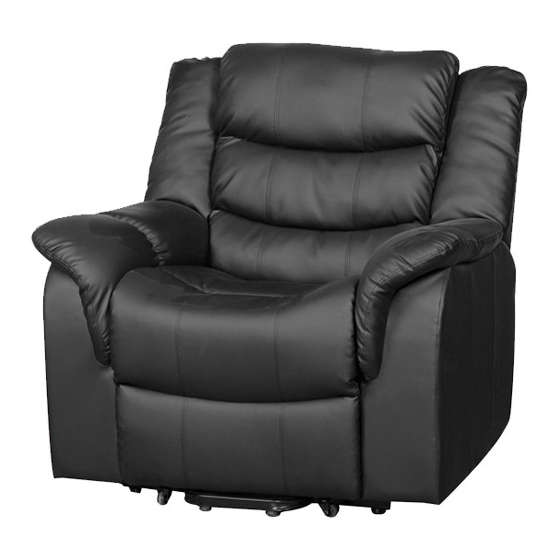 Recliner Leather Armchair Riser Recliner Function to aid Mobility in Black, Brown, Burgundy, Cream, Grey - CasaFenix