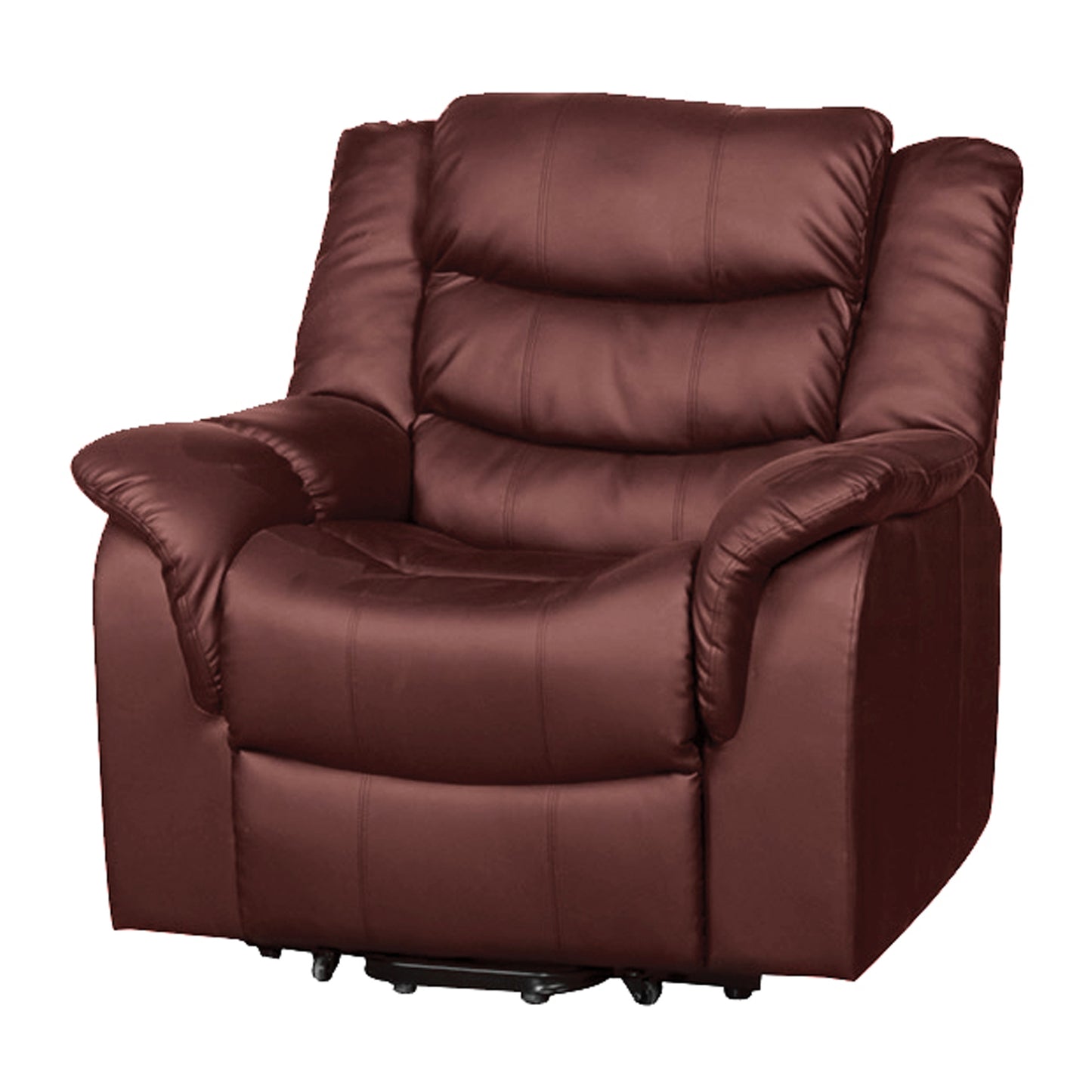 Recliner Leather Armchair Riser Recliner Function to aid Mobility in Black, Brown, Burgundy, Cream, Grey - CasaFenix