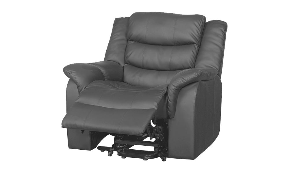 Recliner Leather Armchair Riser Recliner Function to aid Mobility in Black, Brown, Burgundy, Cream, Grey - CasaFenix