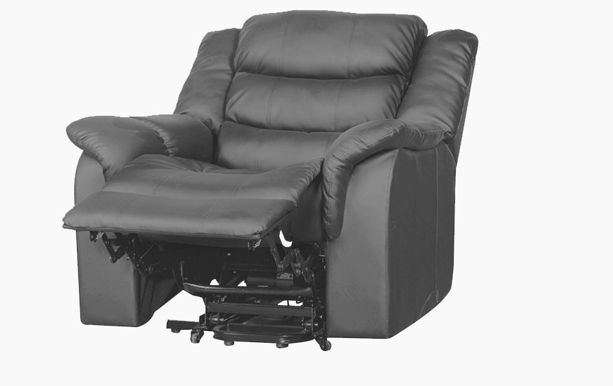 Recliner Leather Armchair Riser Recliner Function to aid Mobility in Black, Brown, Burgundy, Cream, Grey - CasaFenix