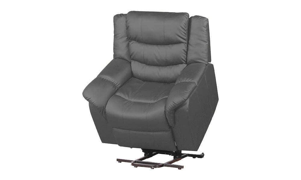 Recliner Leather Armchair Riser Recliner Function to aid Mobility in Black, Brown, Burgundy, Cream, Grey - CasaFenix