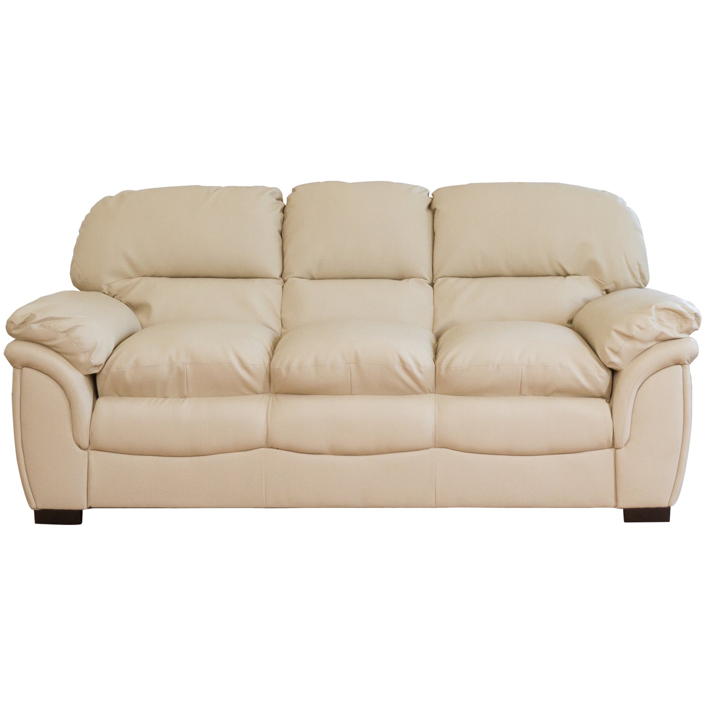 Commercial Grade Smooth Leather Sofa Available in black, brown, cream. - CasaFenix