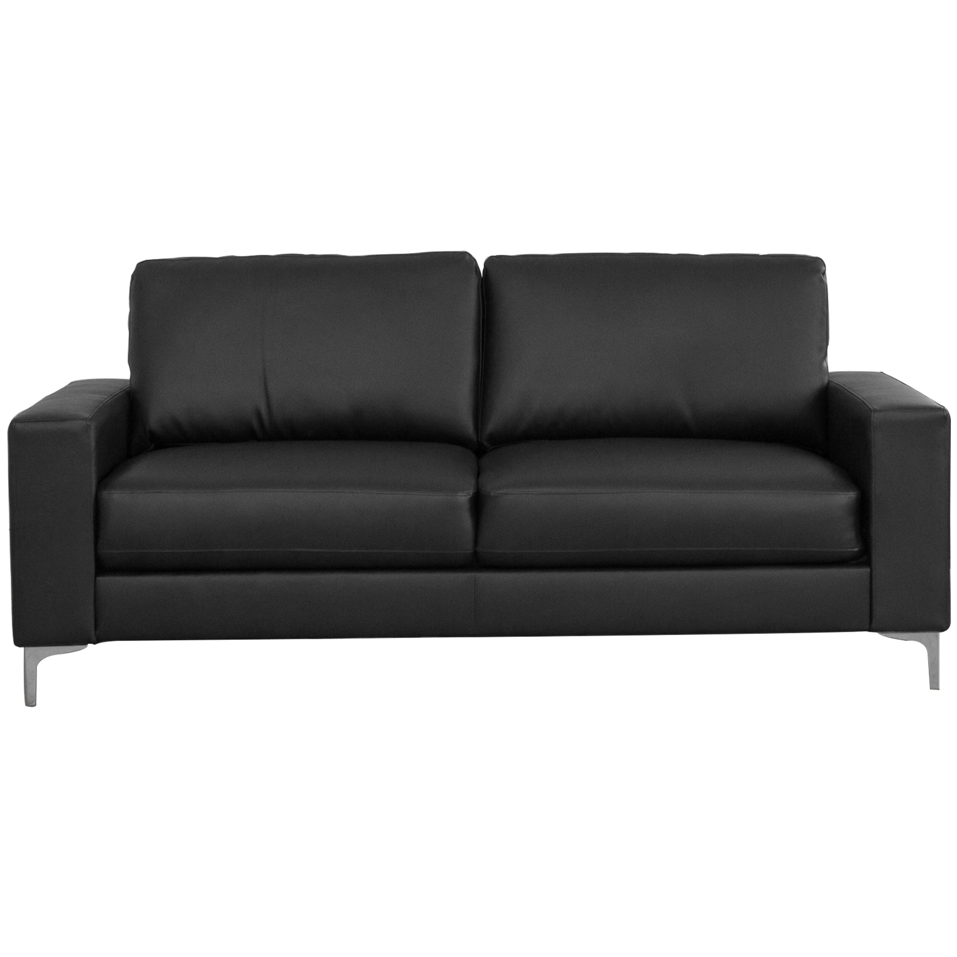 Small Commercial Grade Leather Sofa Available in black &  brown * - CasaFenix