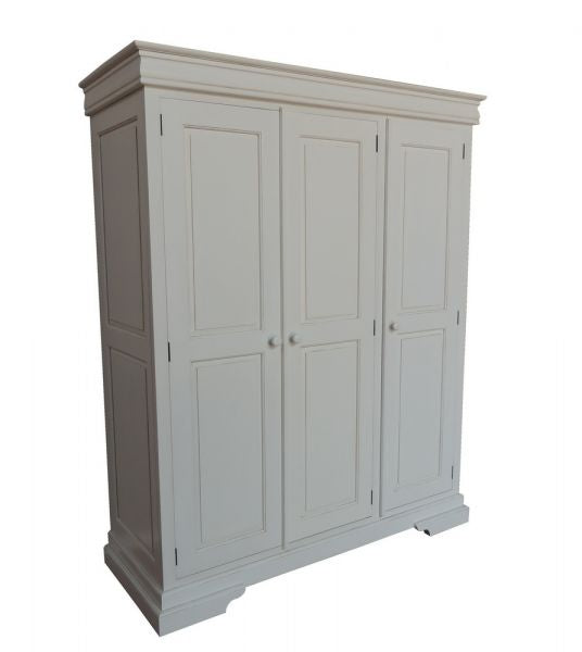 French 3 Door Triple Wardrobe Solid Mahogany - CasaFenix