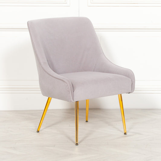 Grey Velvet Chair