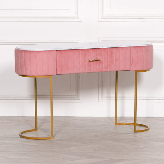 Pink Upholstered Dressing Table