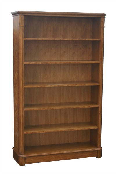 Cheshire Walnut Collection Tall & Wide Bookcase Book Case 5 Adjustable Shelves - CasaFenix