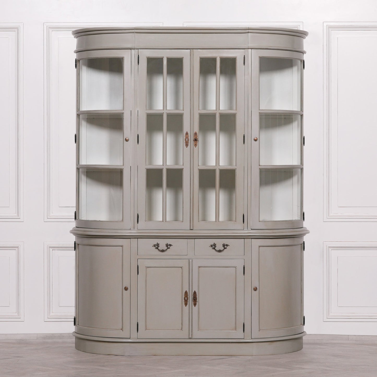 Large Grey Dresser Display Cabinet