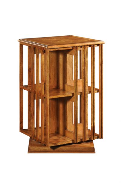 Cheshire Walnut Collection Revolving Bookcase - CasaFenix