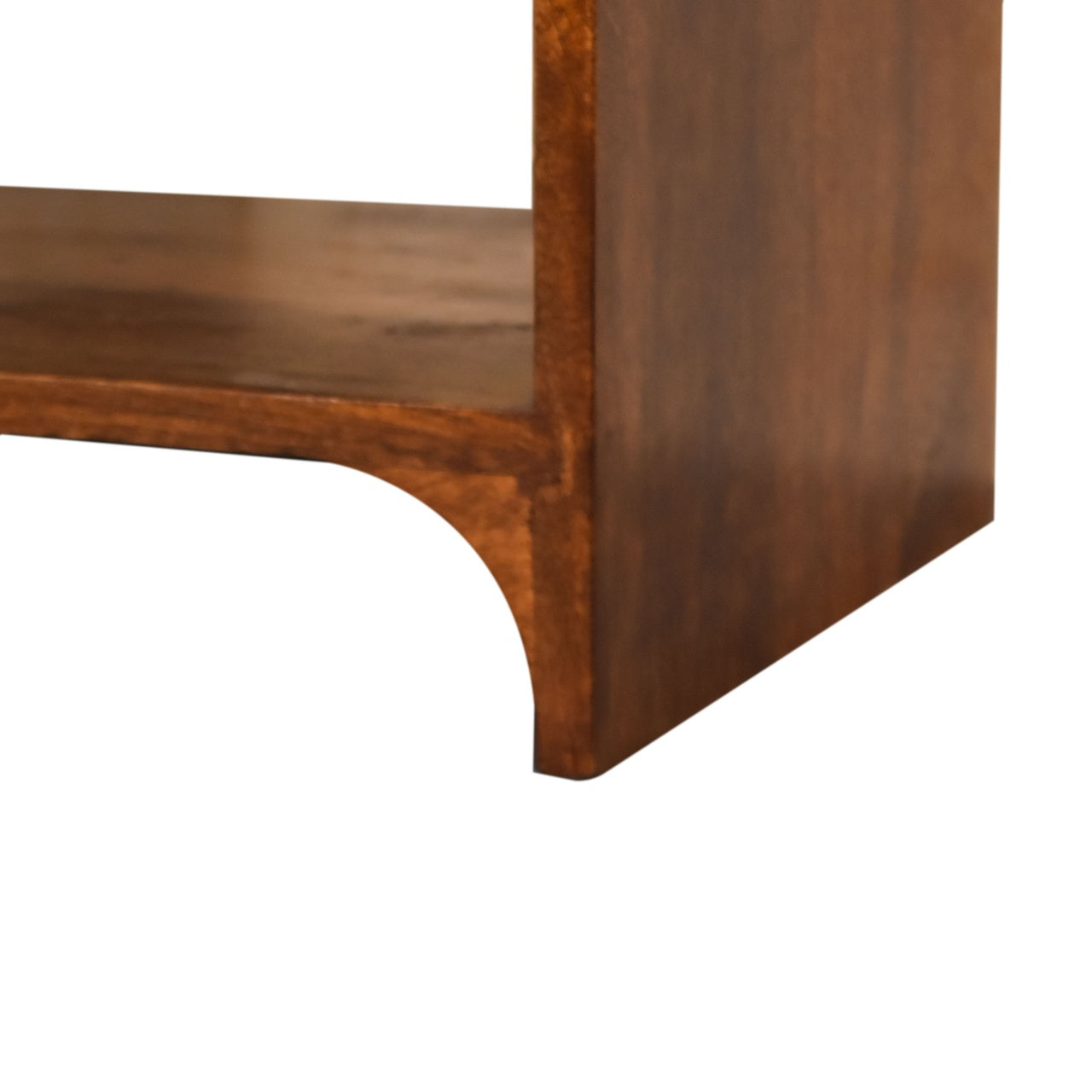 Newton Bedside 1 Drawer & 1 Shelf Made from Solid Mango Wood Chestnut Finish - CasaFenix