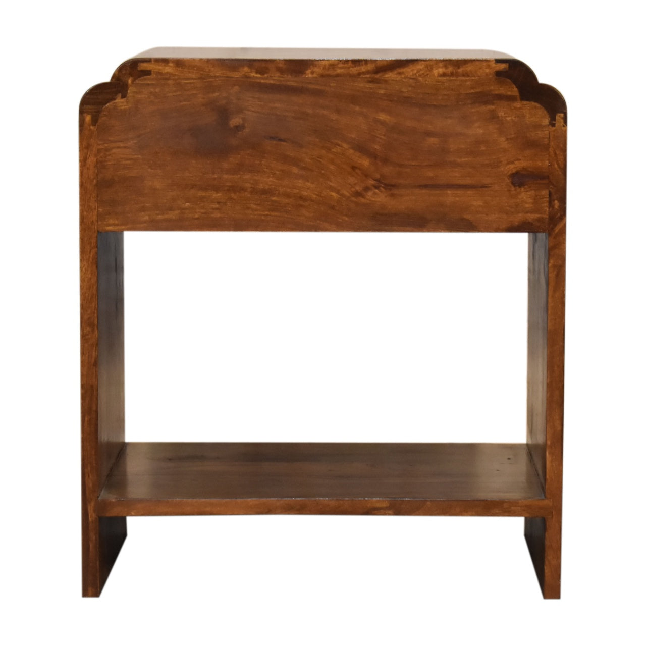 Newton Bedside 1 Drawer & 1 Shelf Made from Solid Mango Wood Chestnut Finish - CasaFenix