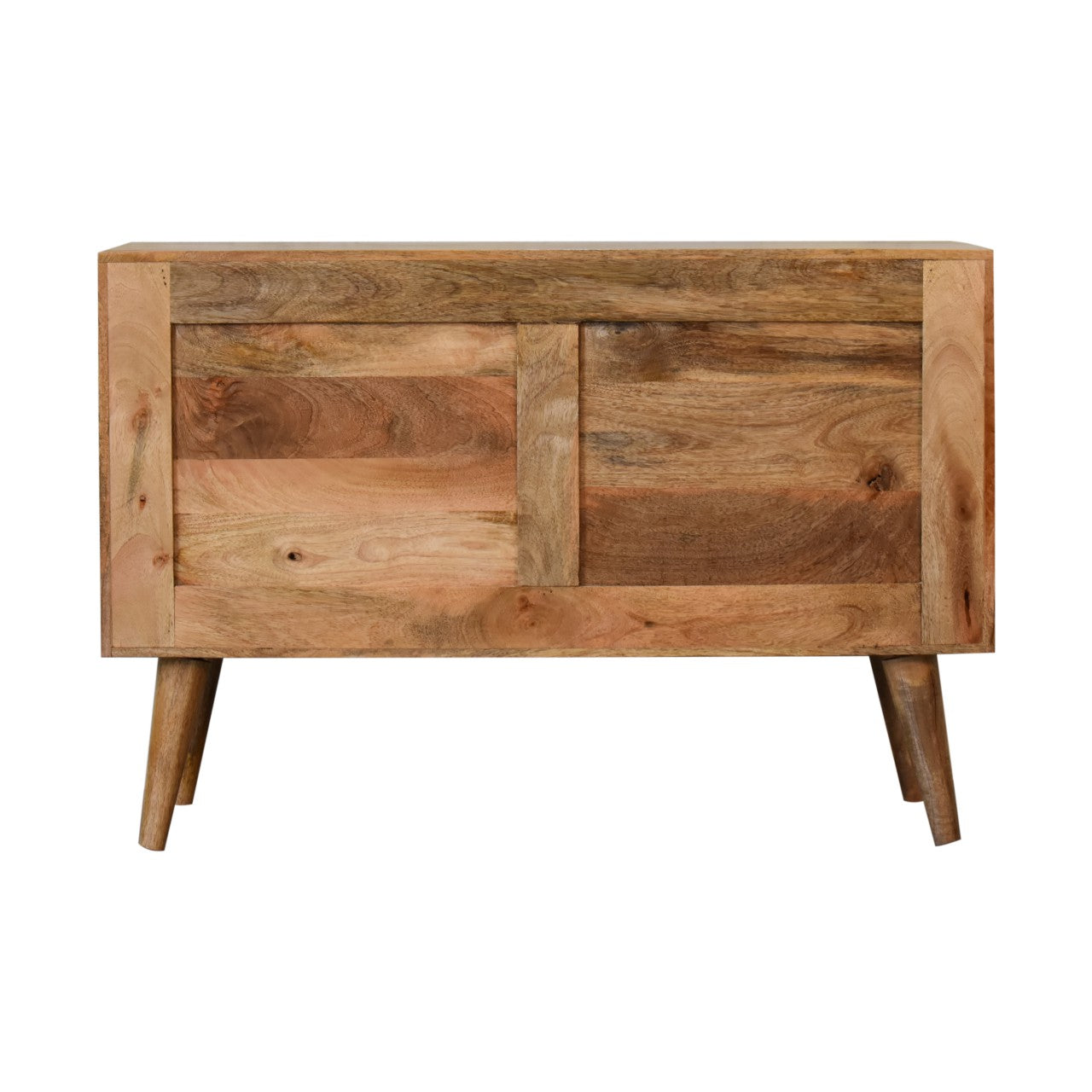 Larissa Sideboard Rattan & Oak Finished Mango Wood 1 Door Cupboard 3 Drawers - CasaFenix