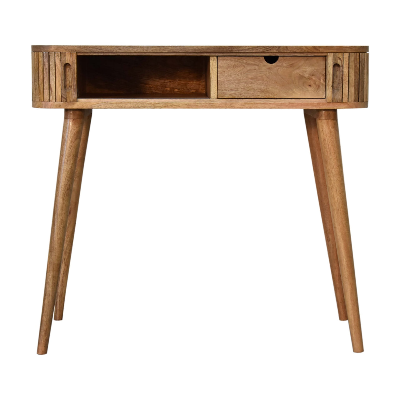 Mokka Console Table Small Drawer Side Table Solid Multi Coloured Mango Wood - CasaFenix