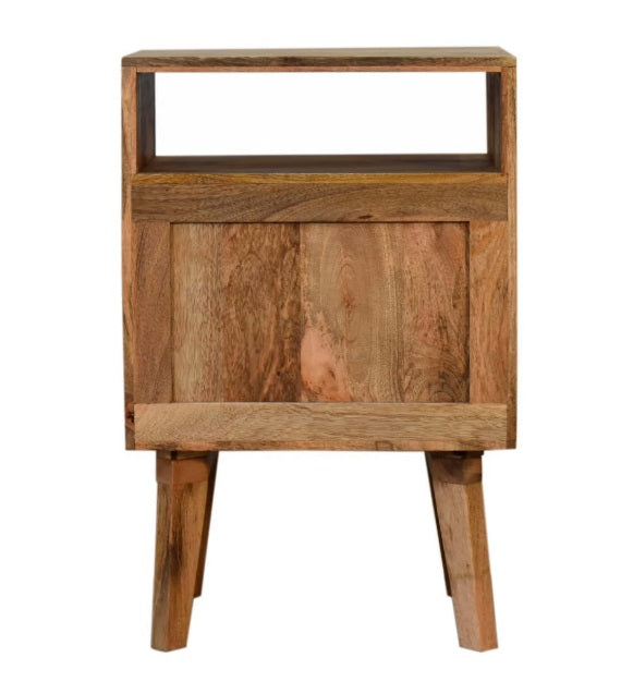 Safi Bedside Table 1 Multi Coloured Drawer Solid Mango Wood - CasaFenix