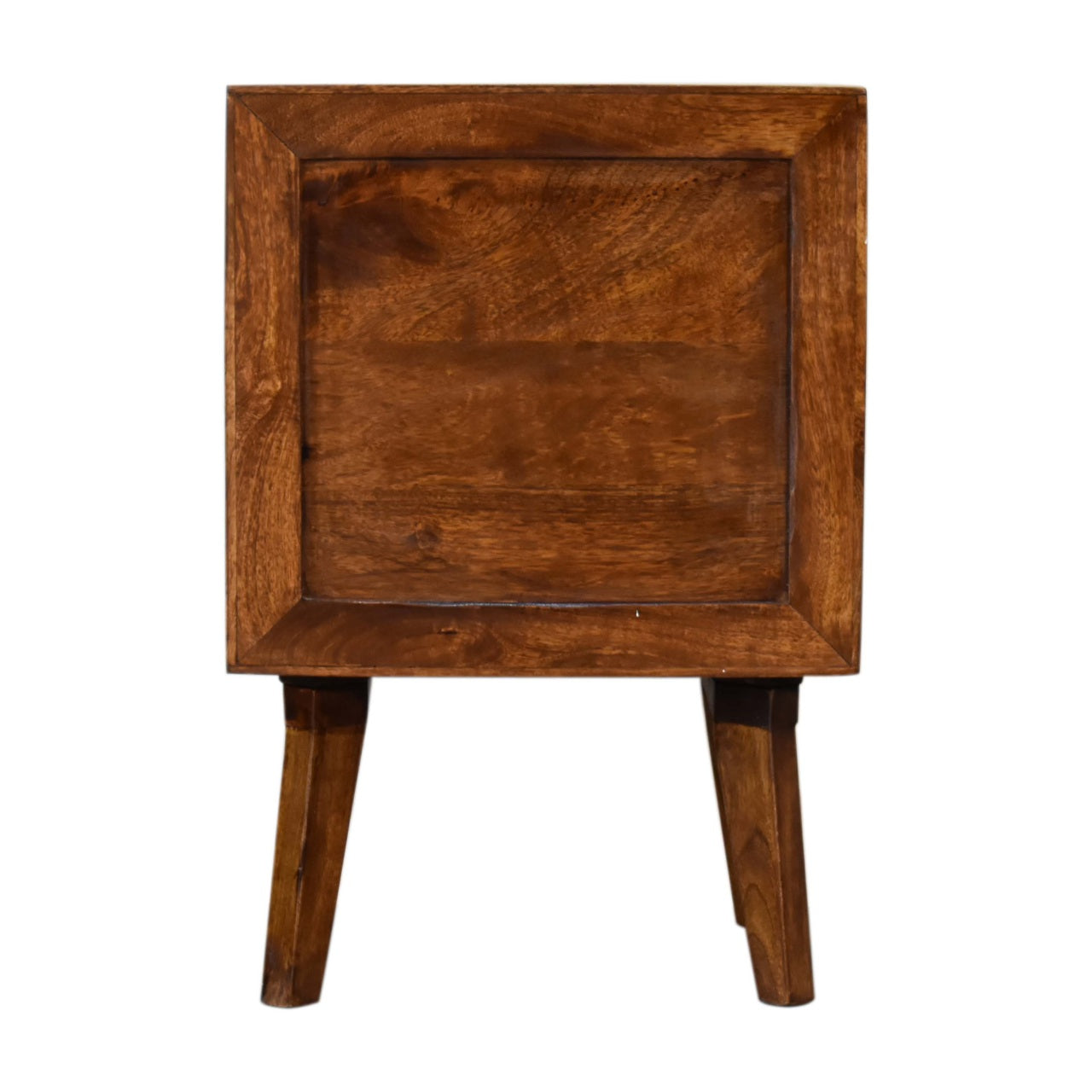 Arlo 1 Door Bedside Cabinet Solid Mango Wood with Chestnut Finish - CasaFenix