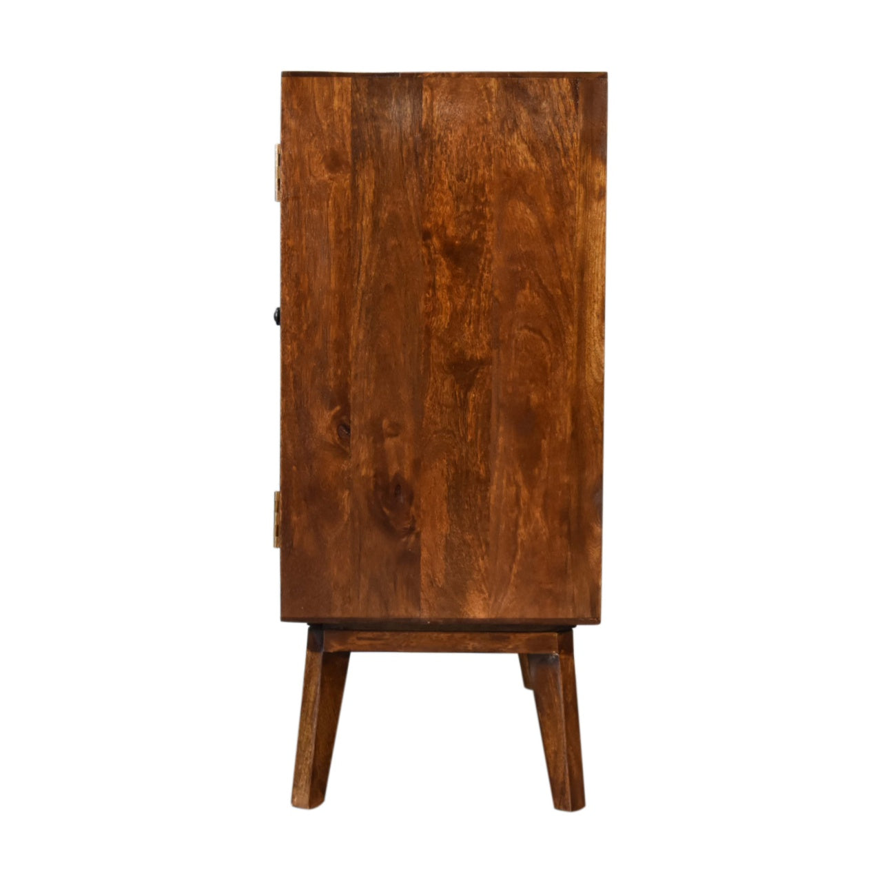 Arlo 2 Door Solid Mango Wood Cabinet with a Chestnut Finish Nordic Design - CasaFenix