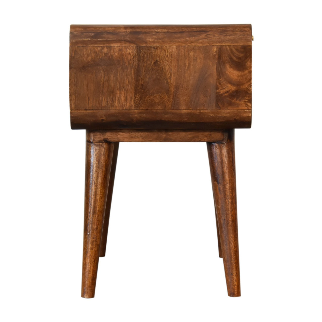 Chestnut Woven Bedside Table 1 Drawer Chest Rattan & Mango Wood Chestnut Finish - CasaFenix