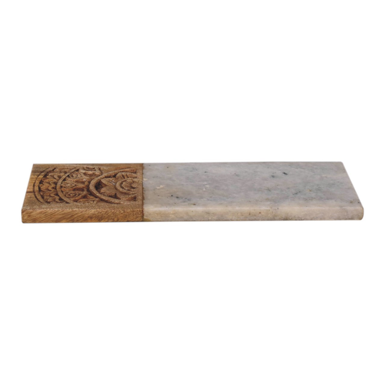 Rectangle Marble and Carved Wood Chopping Board - CasaFenix