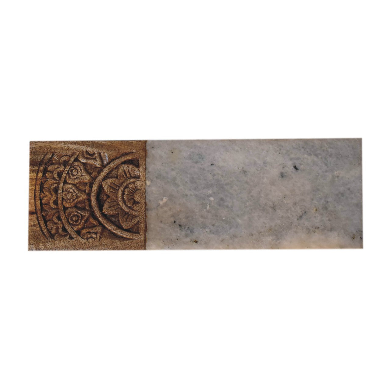 Rectangle Marble and Carved Wood Chopping Board - CasaFenix