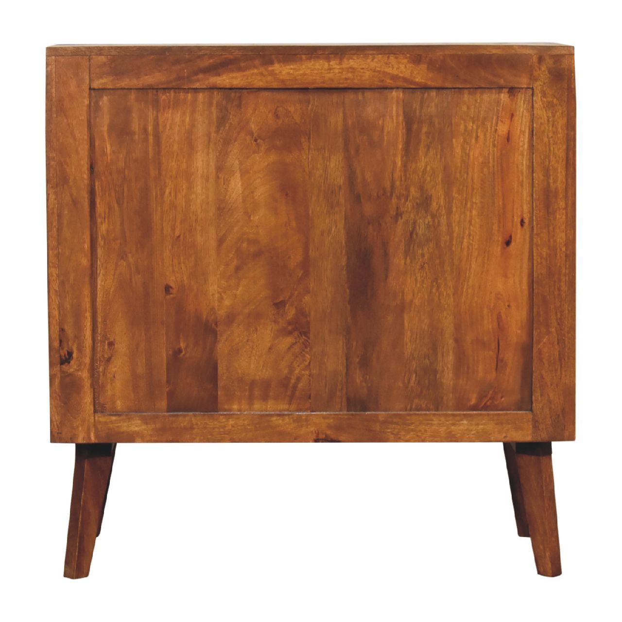 Carved Chestnut Cabinet Rattan & Solid Mango Wood Nordic Design - CasaFenix