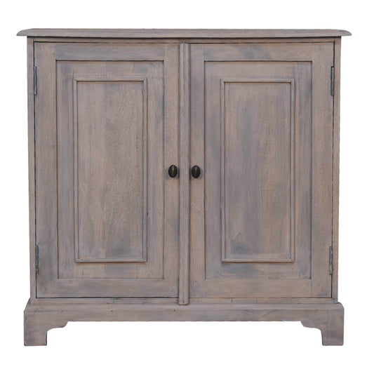 Acid Stone Wash 2 Door Cabinet made with Solid Mango Wood - CasaFenix